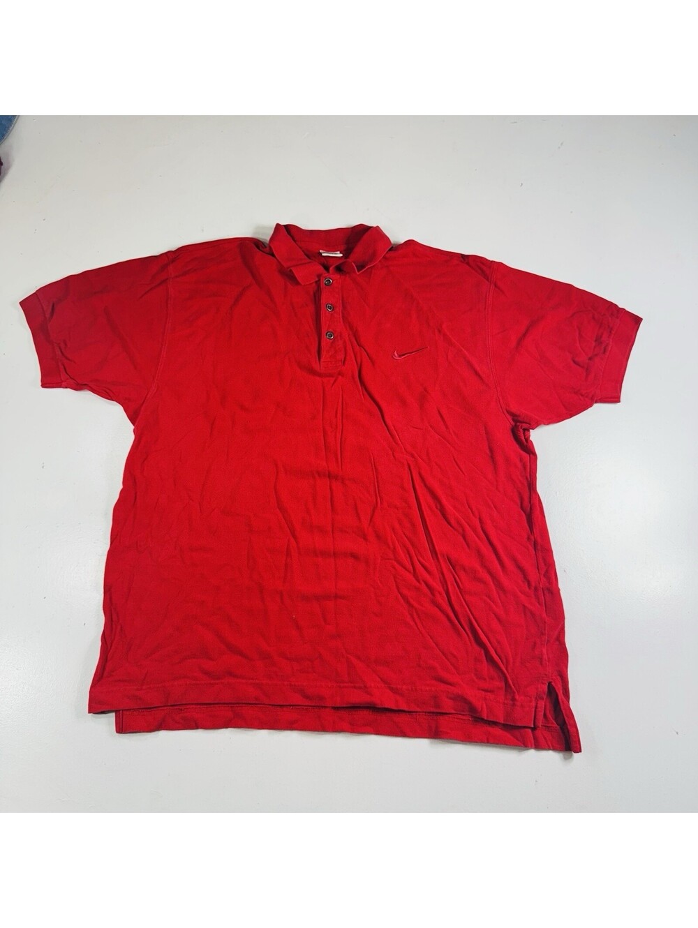 Nike Vintage Polo Shirt Short Sleeve Red Men’s Size Large
